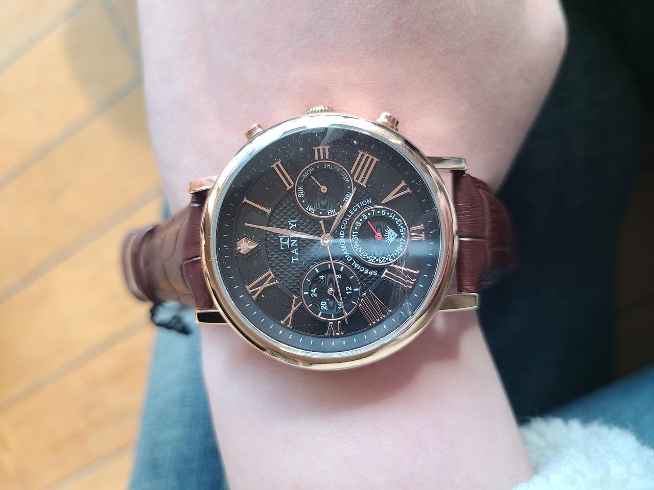 (새상품) 남성 가죽 손목시계 미개봉 최저가 급처 무료배송!