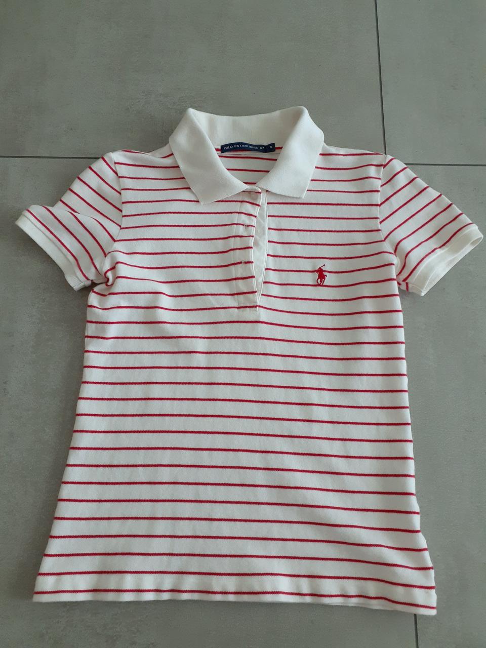 폴로 카라티셔츠*레드 스트라이프 *