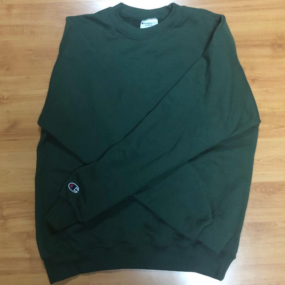 챔피온 자수 로고 맨투맨 다크그린 M