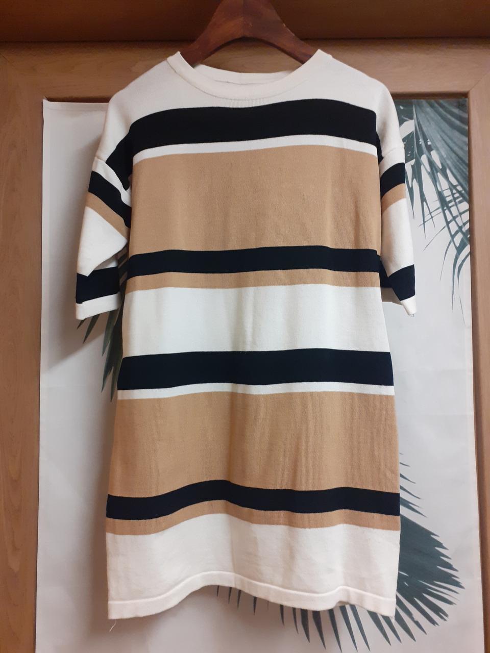 배색얇은 롱니트