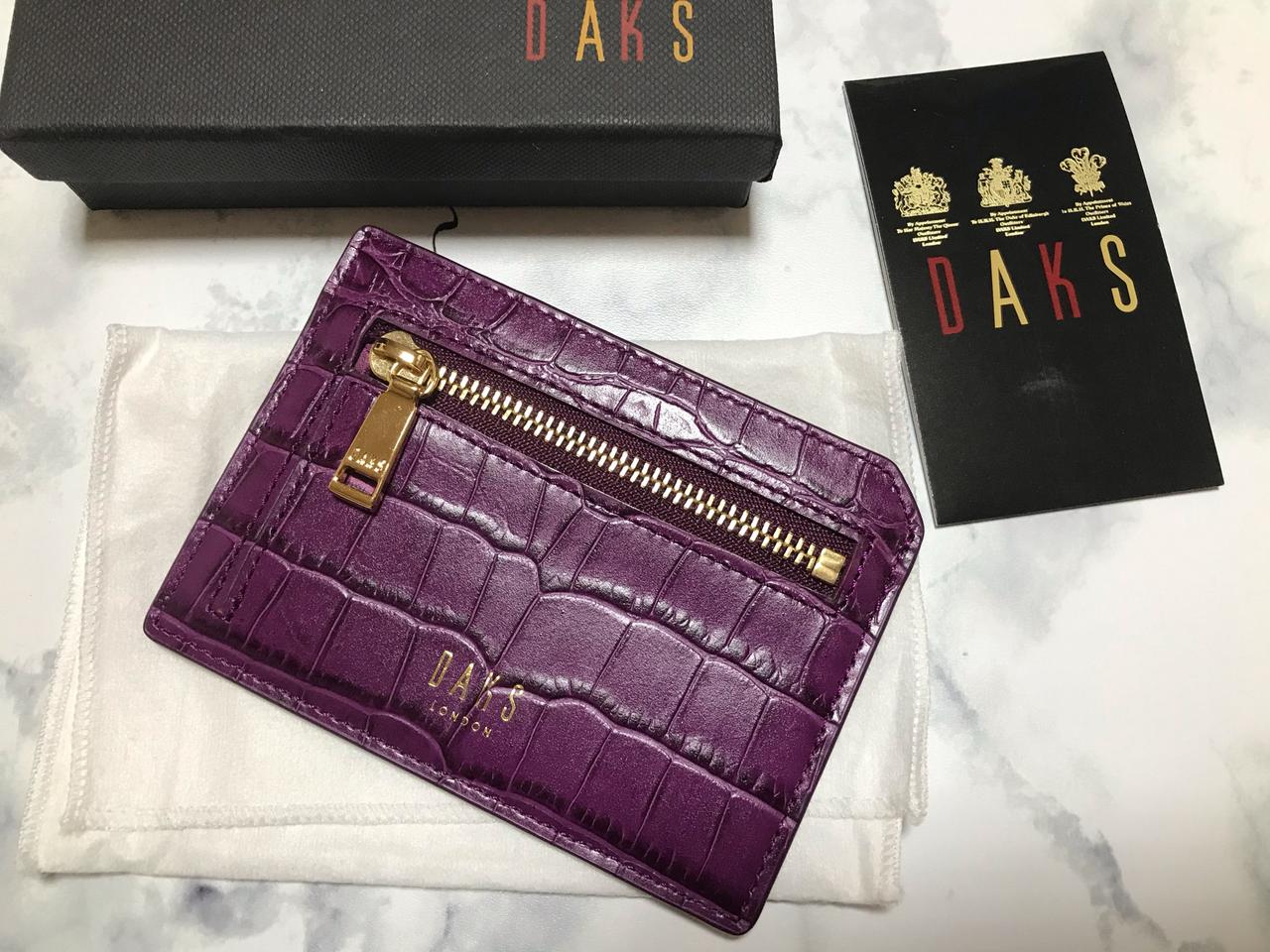 닥스 카드지갑 퍼플