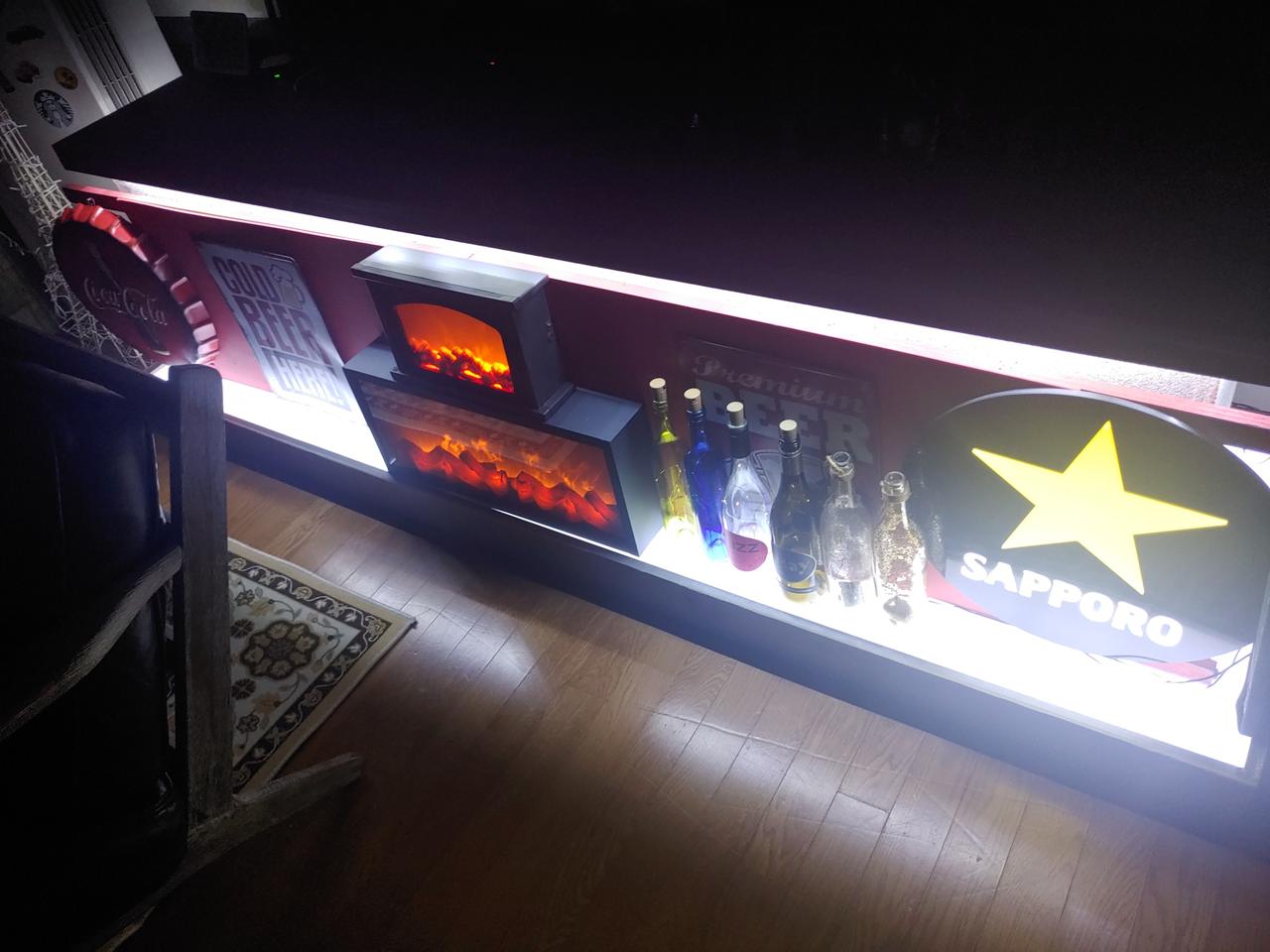 ♥선물증정♥  조명TV장, 홈바, 수납, 조명, 빈티지