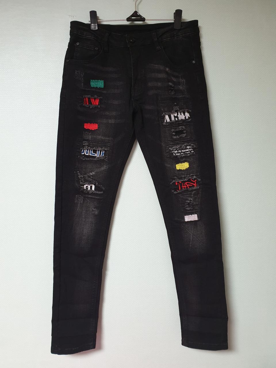 (새상품)유니크한 블랙진바지