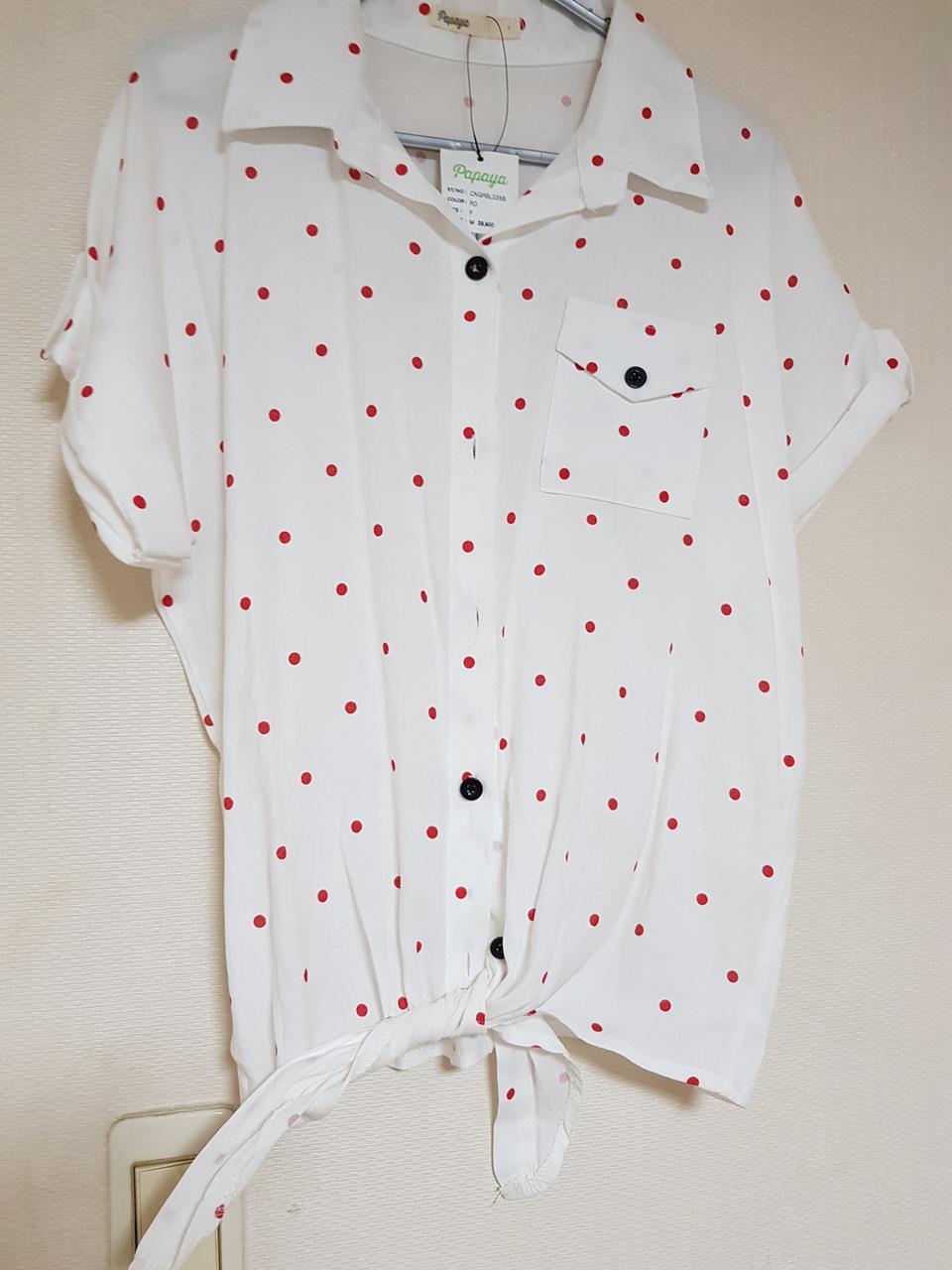 파파야 여성남팔남방/반팔블라우스/쉬폰블라우스