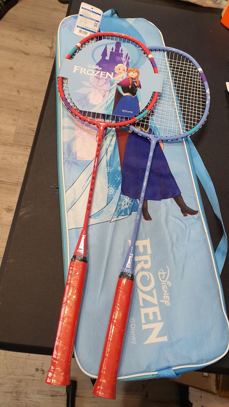 어린이 배드민턴 라켓 디즈니 겨울왕국 가방세트 새상품입니다