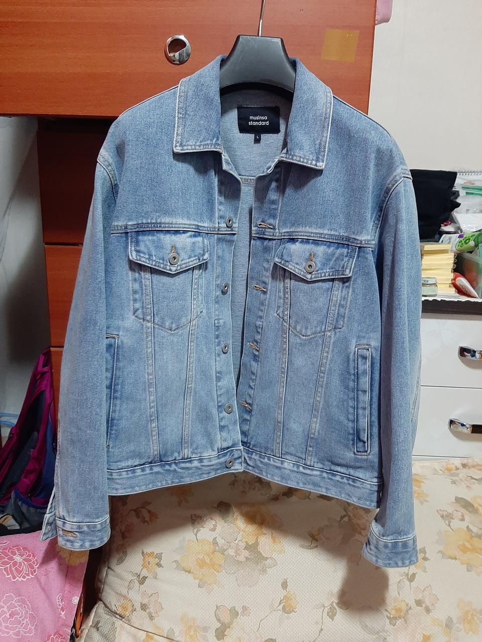 [새거] 무신사스탠다드 청자켓 릴렉스드 데님 트러커 재킷[라이트 인디고]
