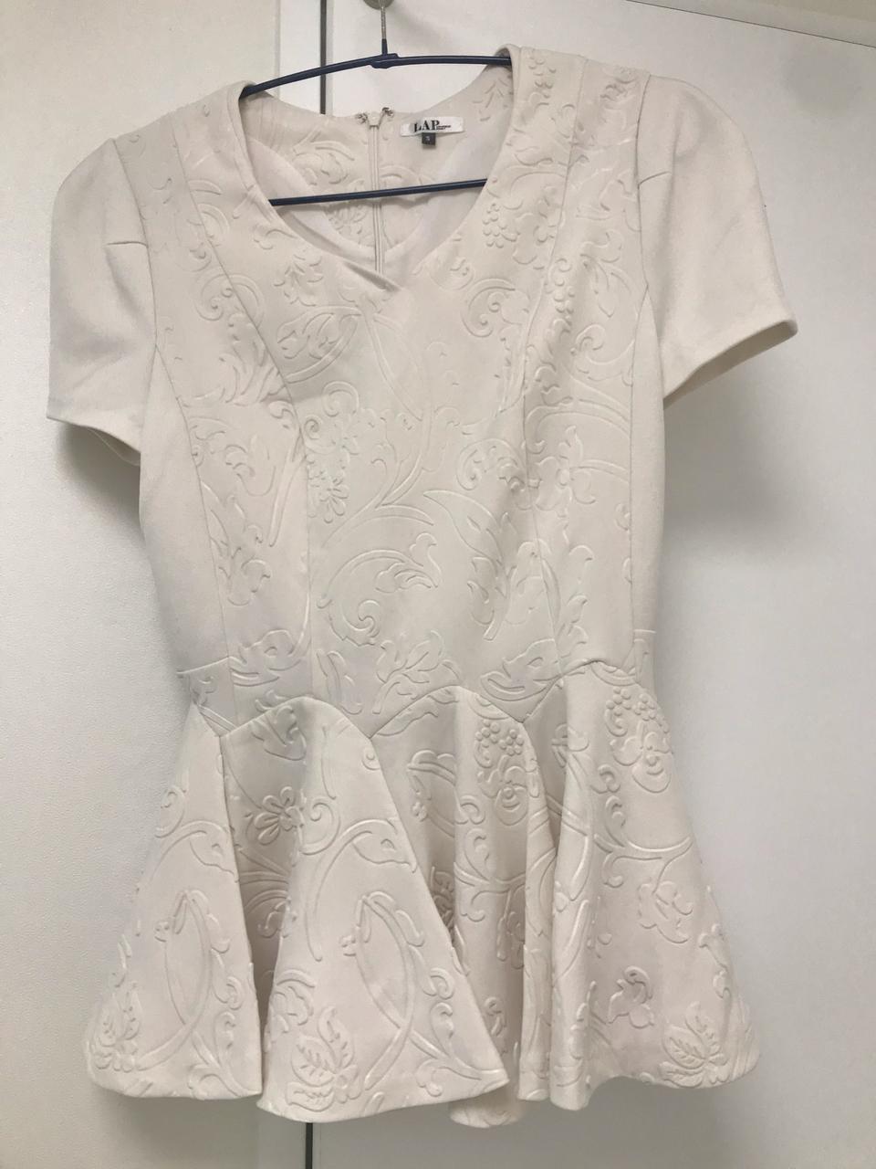lap 엠보 화이트 상의 55