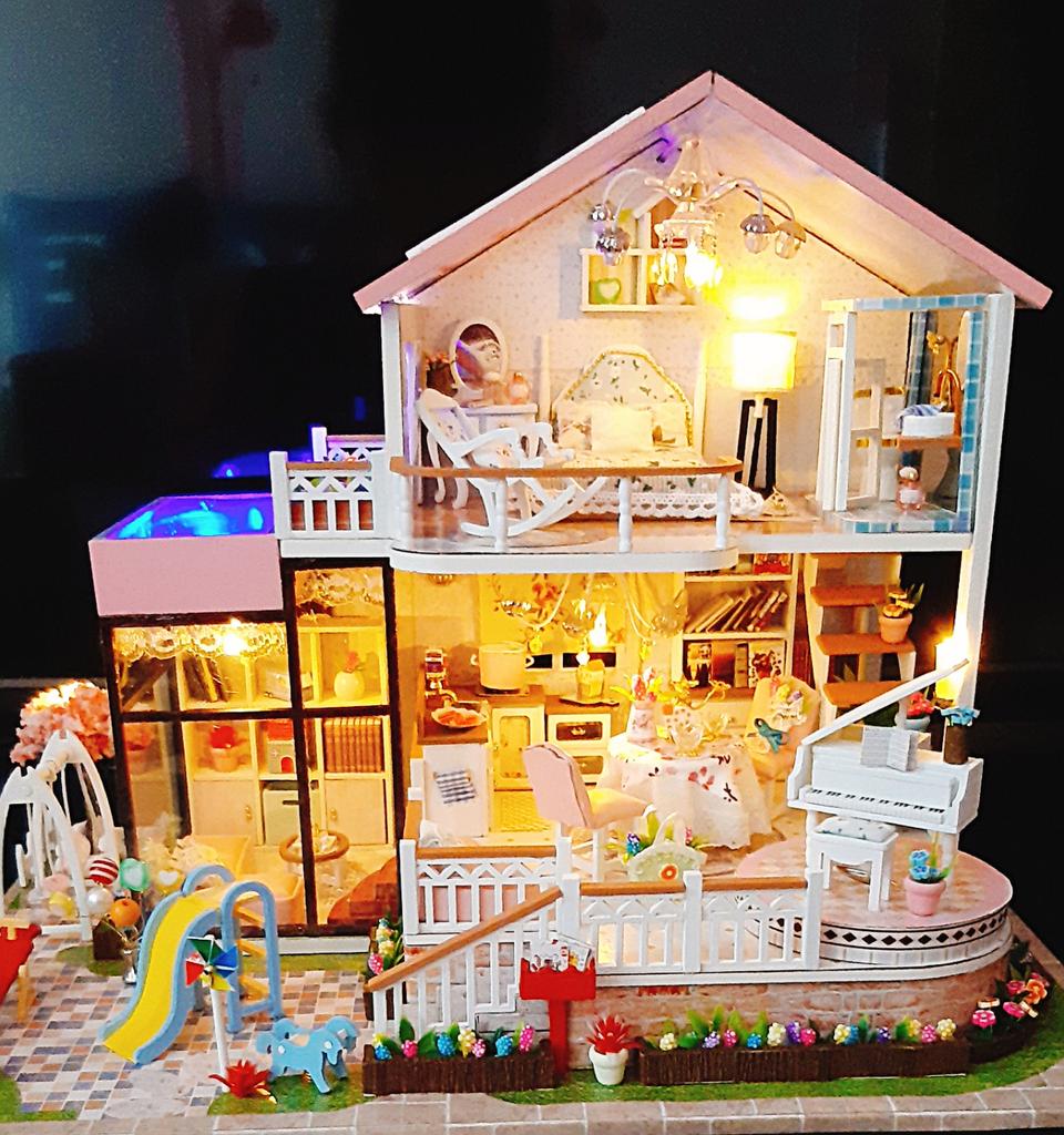 핑크 스위트 홈 미니어처 하우스