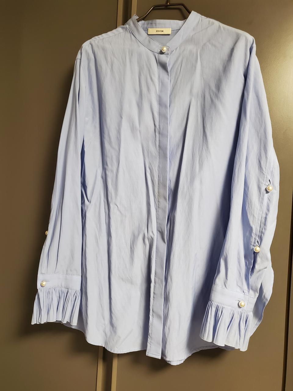 시스템 진주장식 블라우스