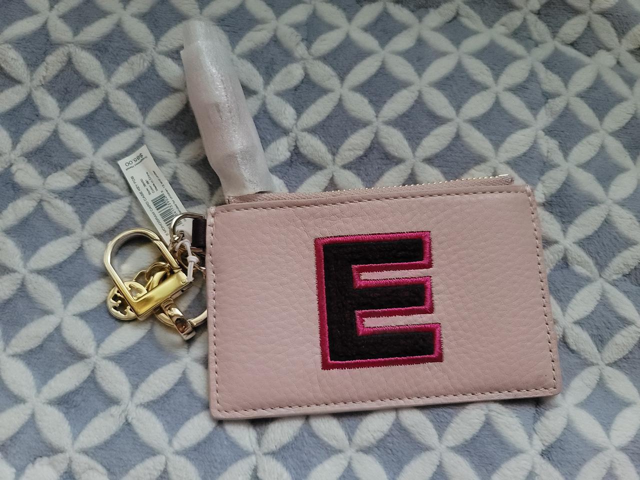 토리버치 이니셜 카드지갑 키홀더 핑크 새상품