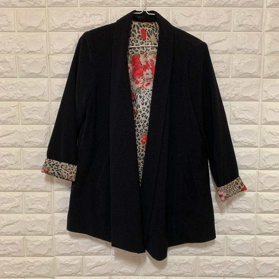 레오파드 안감 자켓 쵸퍼 모코블링 로즈팩토리