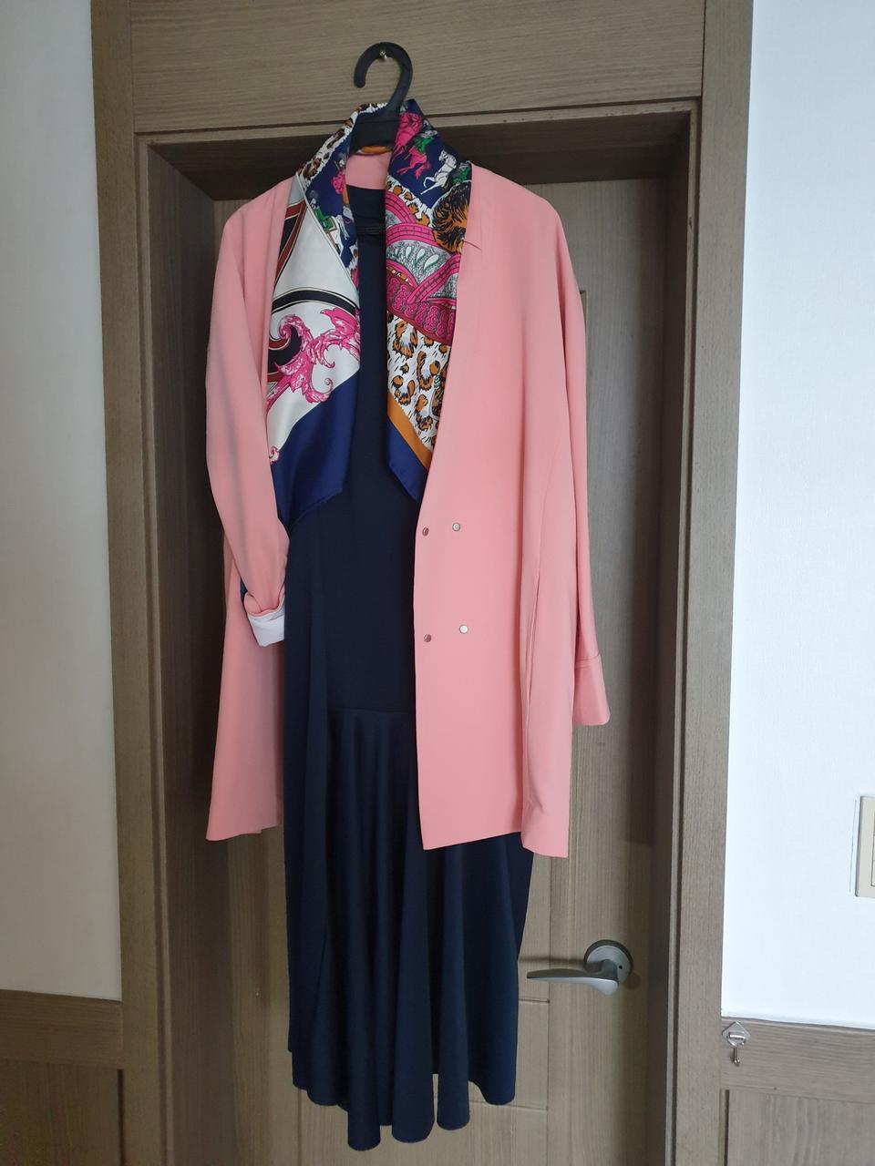 오버핏 자켓 (코랄핑크) 66~77 (새상품)