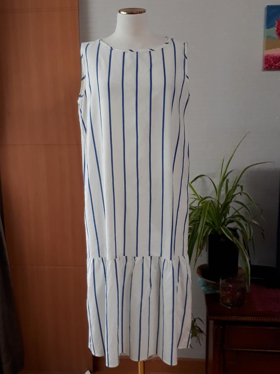 파란스트라이프 나시원피스