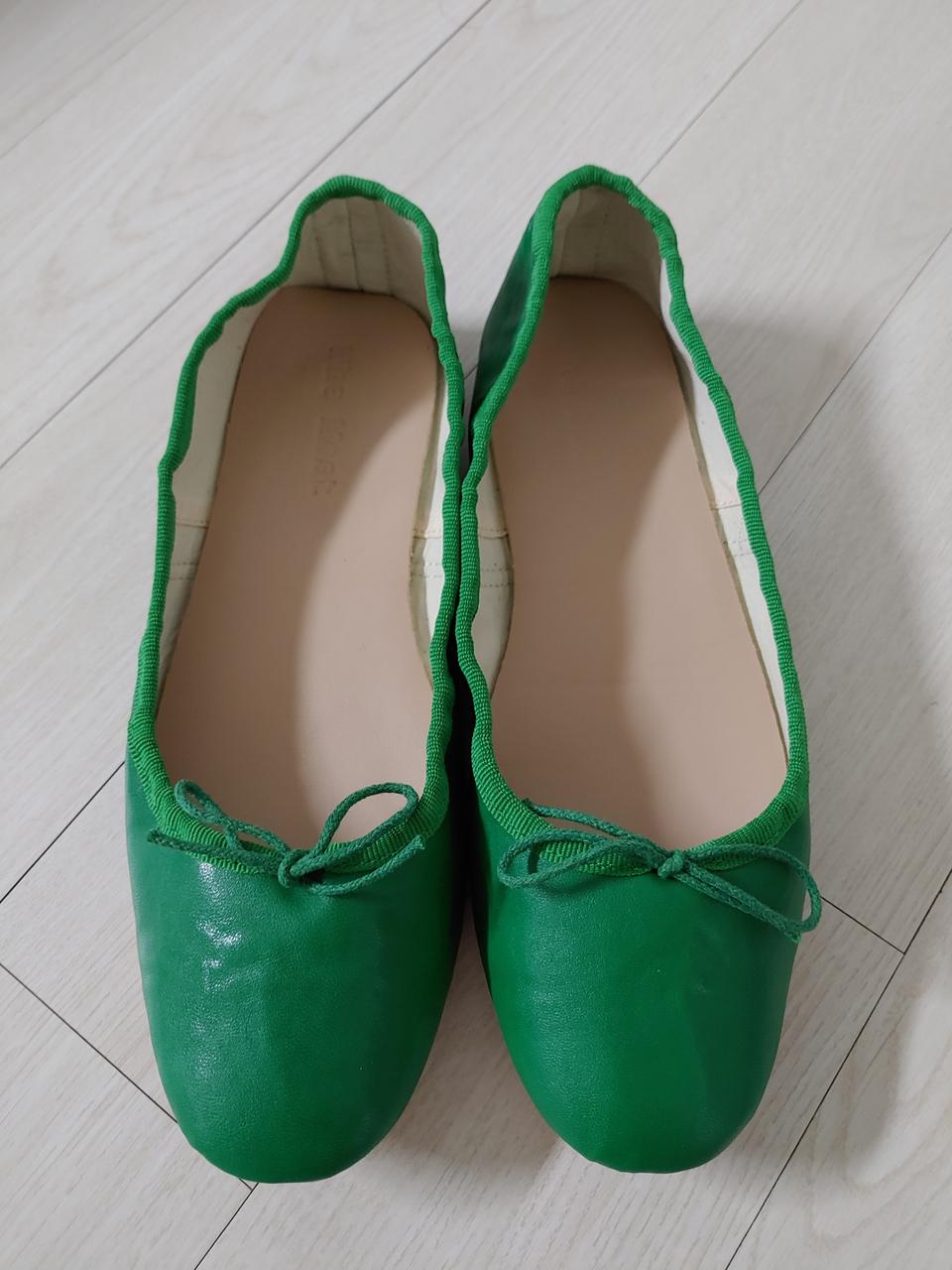 새상품) 그린플랫슈즈