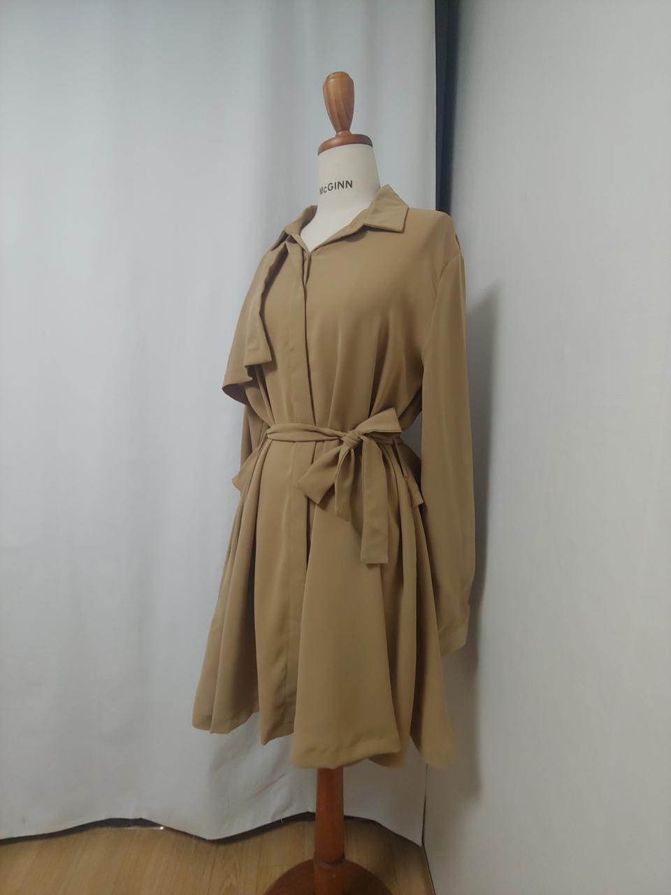 [새상품/고퀄] 트렌치 케이프원피스