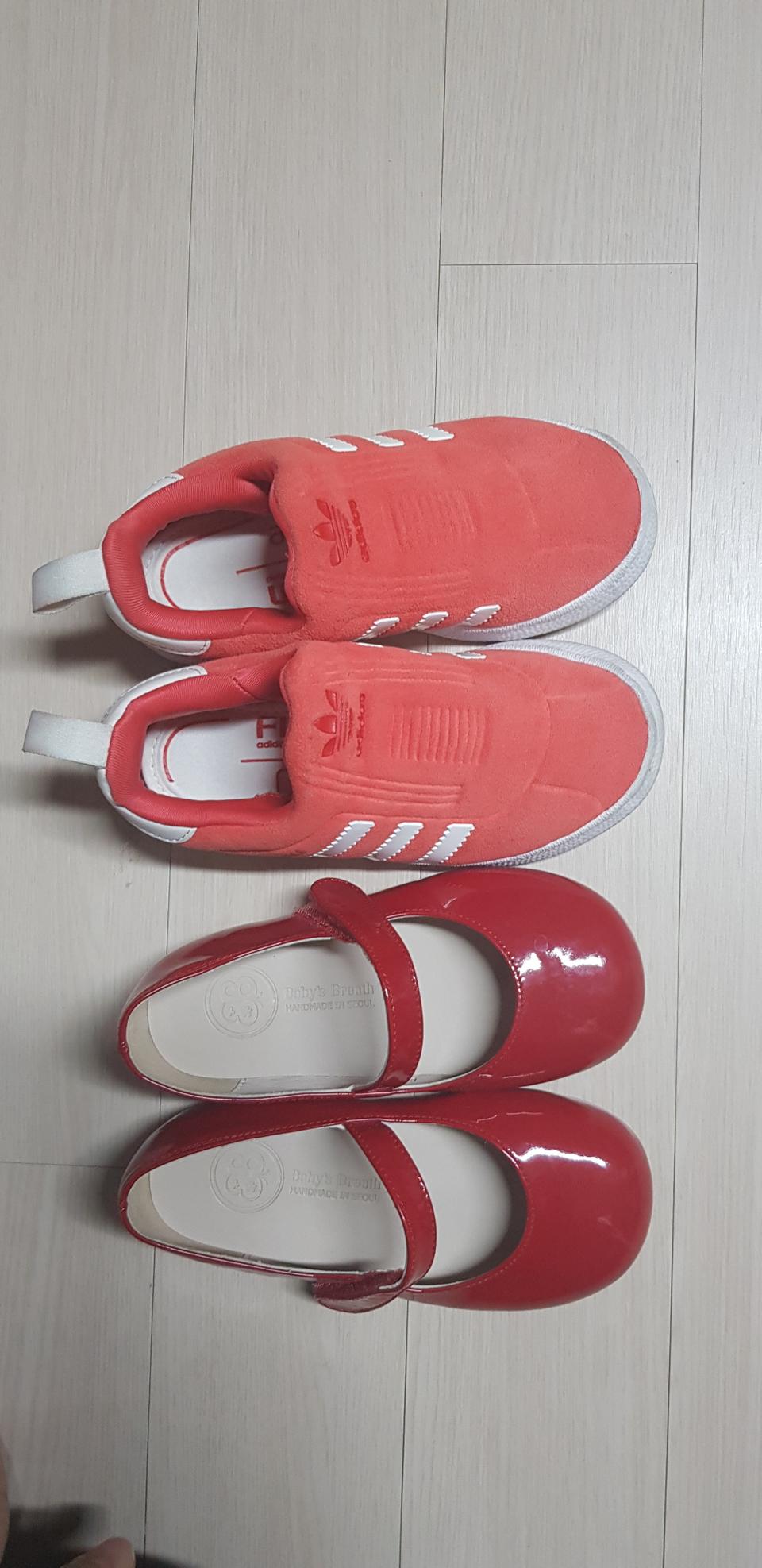 여아 신발160 일괄(baby's breath 구두, 아디다스 운동화)