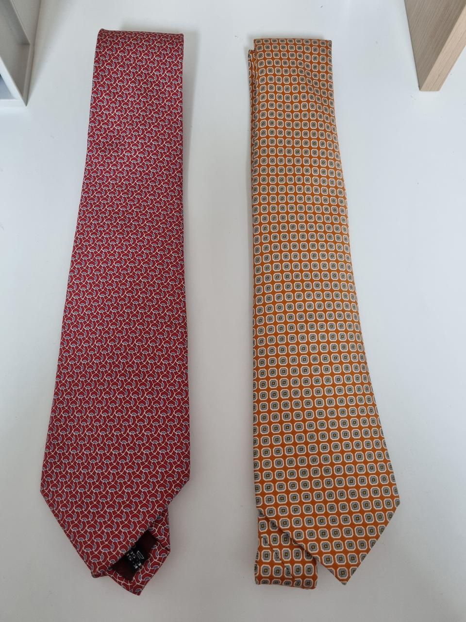 정품 페라가모 넥타이, 덤으로 짐톰슨 넥타이 같이 드려요