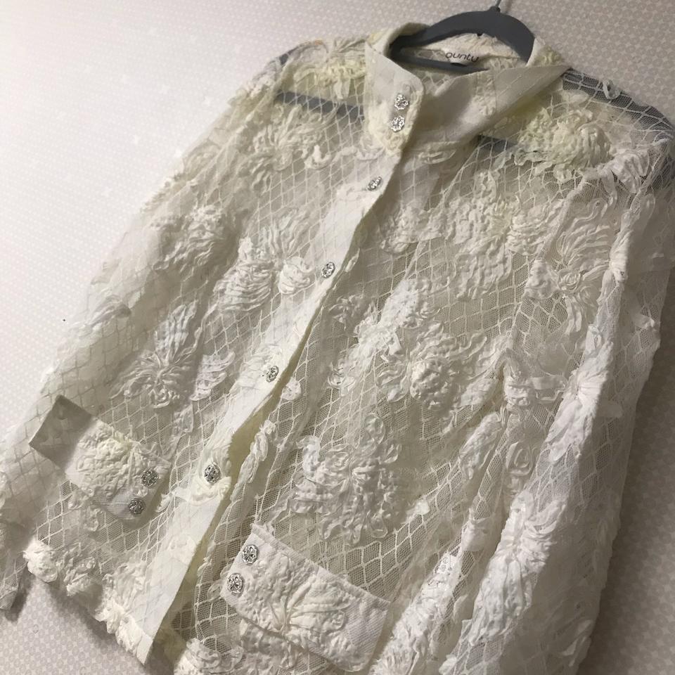 레이스 시스루 자켓