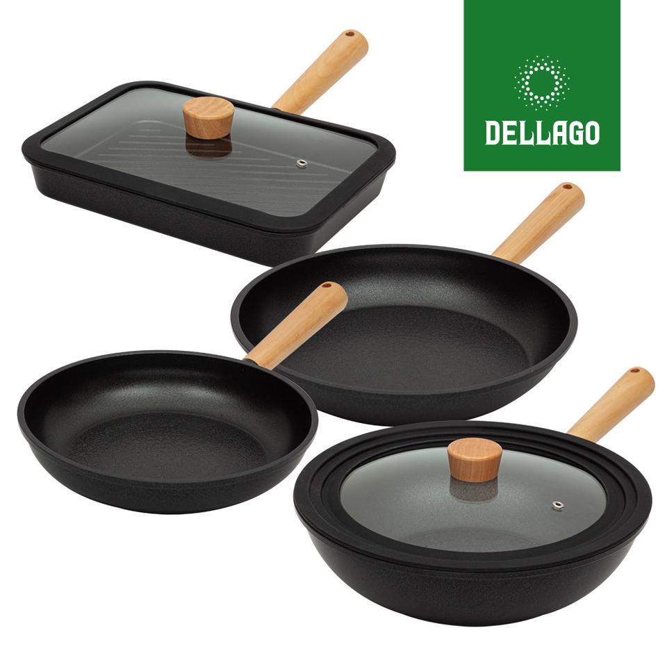 [무료배송] 델라고 오일웨이 인덕션 우드 후라이팬 3종세트