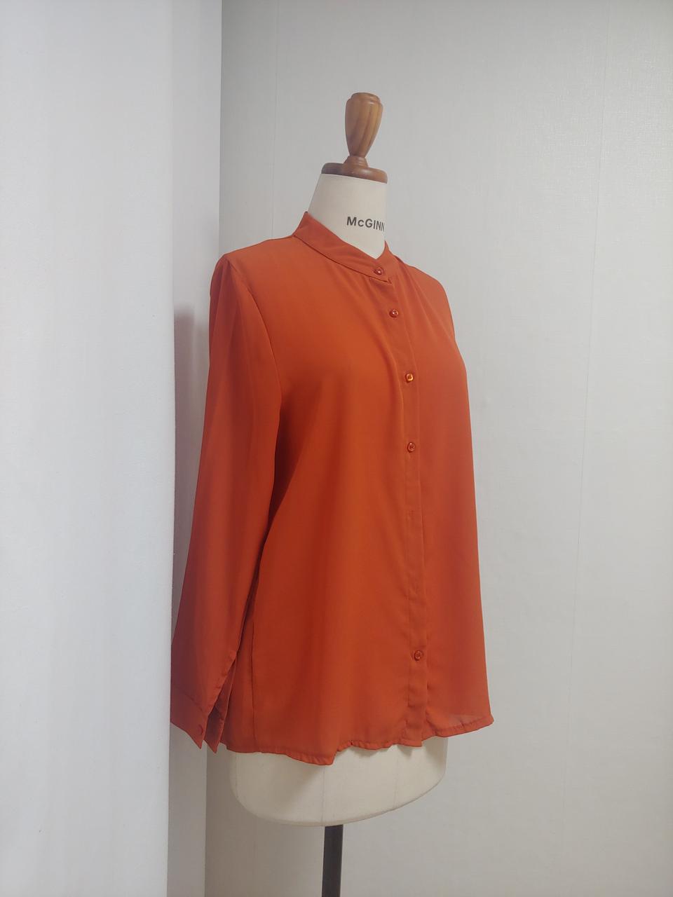 [새상품] 햇빛차단 여름 블라우스 - 코랄레드