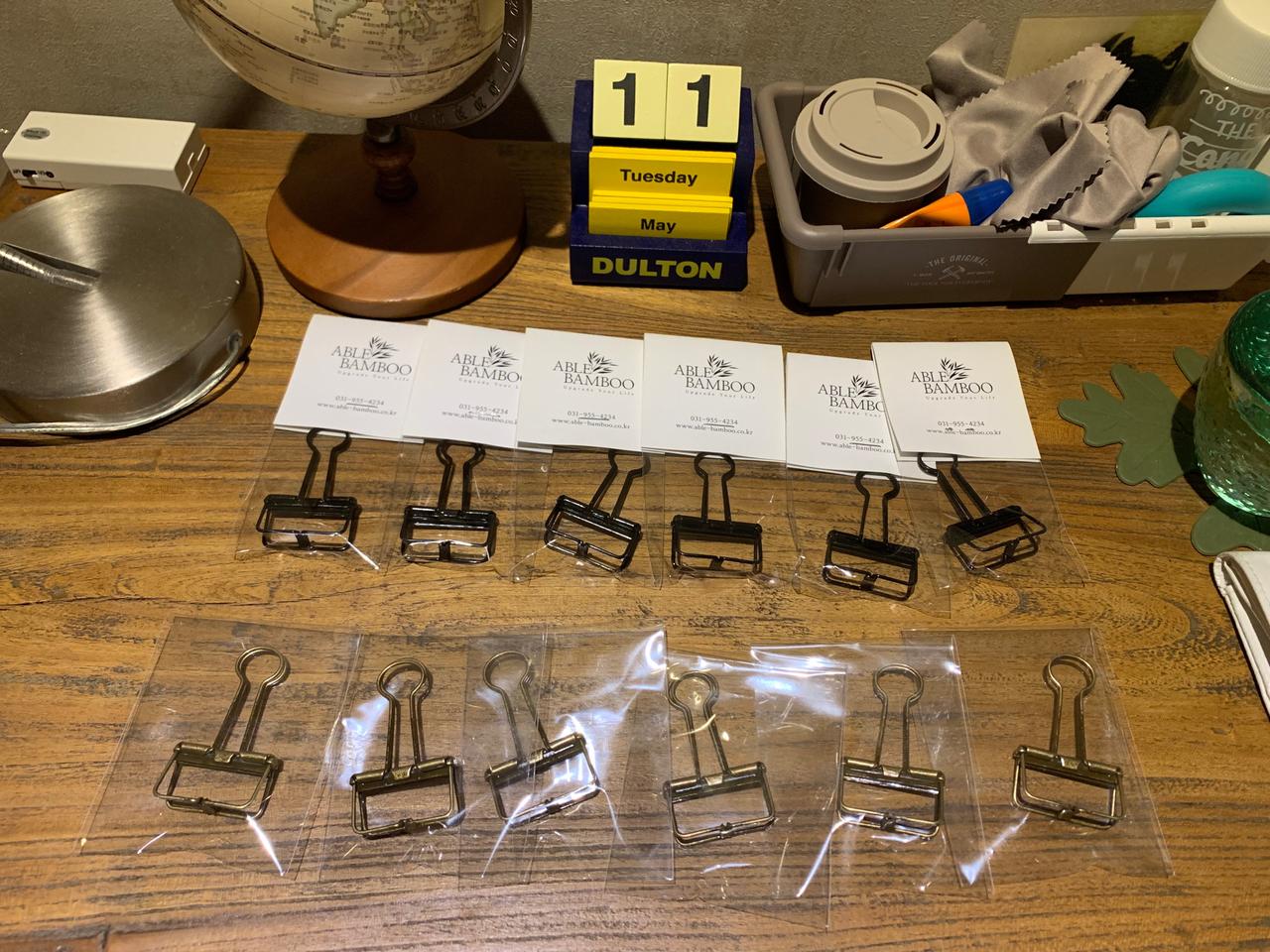 에이블밤부 다용도 클립 12개 일괄 (블랙+브론즈) (가격 인하)