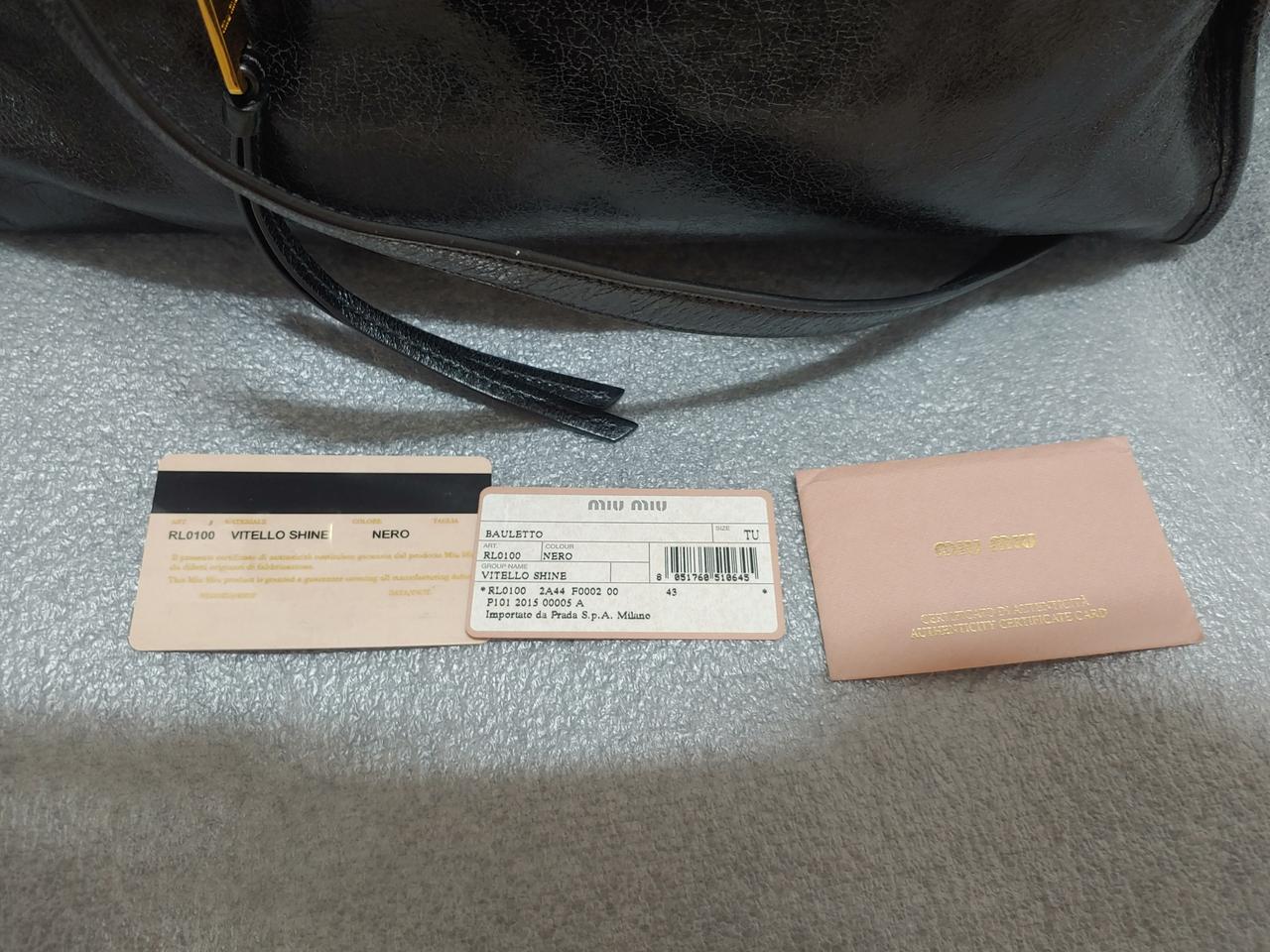 정품 미우미우 비텔로 샤인 모터백 2Way