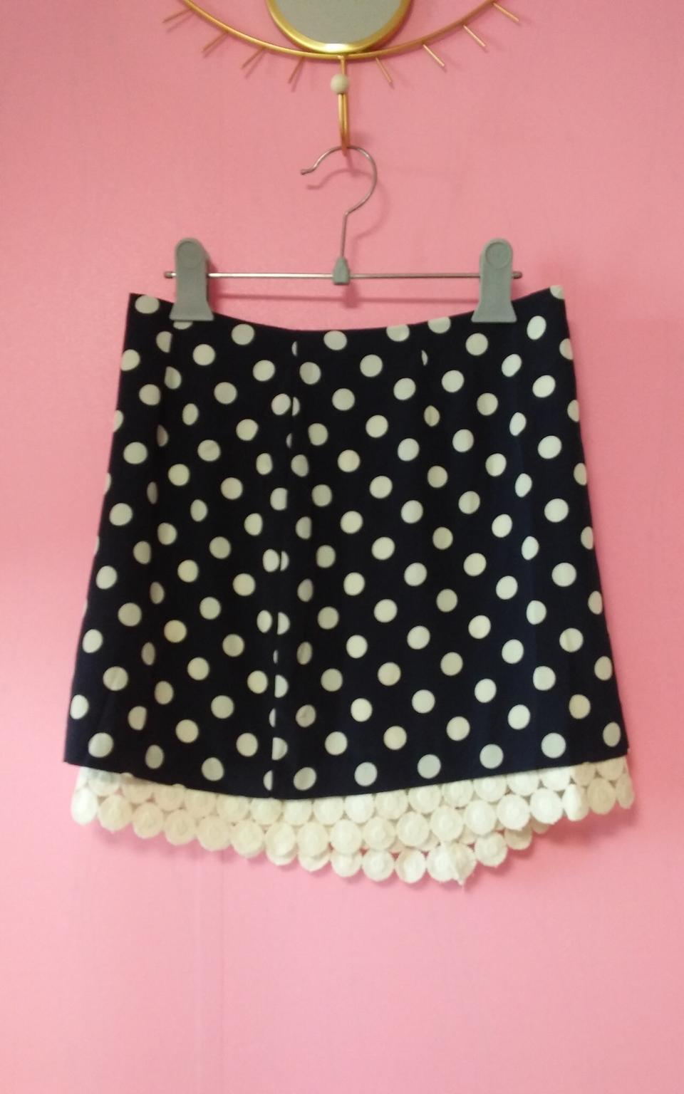 땡땡이 레이스스커트