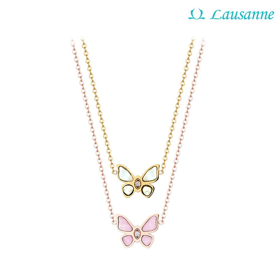 새제품 로잔 백화점 브랜드 천연 자개 나비 모양 목걸이 팔찌 4종 택1