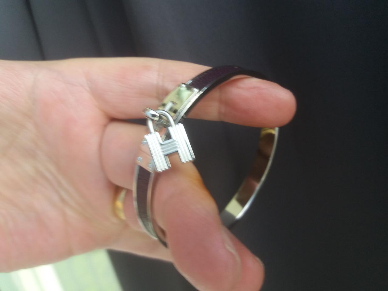 정품-에르메스-케리팔찌-H-로고-레드-SV 금구-자개-퍼블 X 실버 금구-프랑스제 -신품급