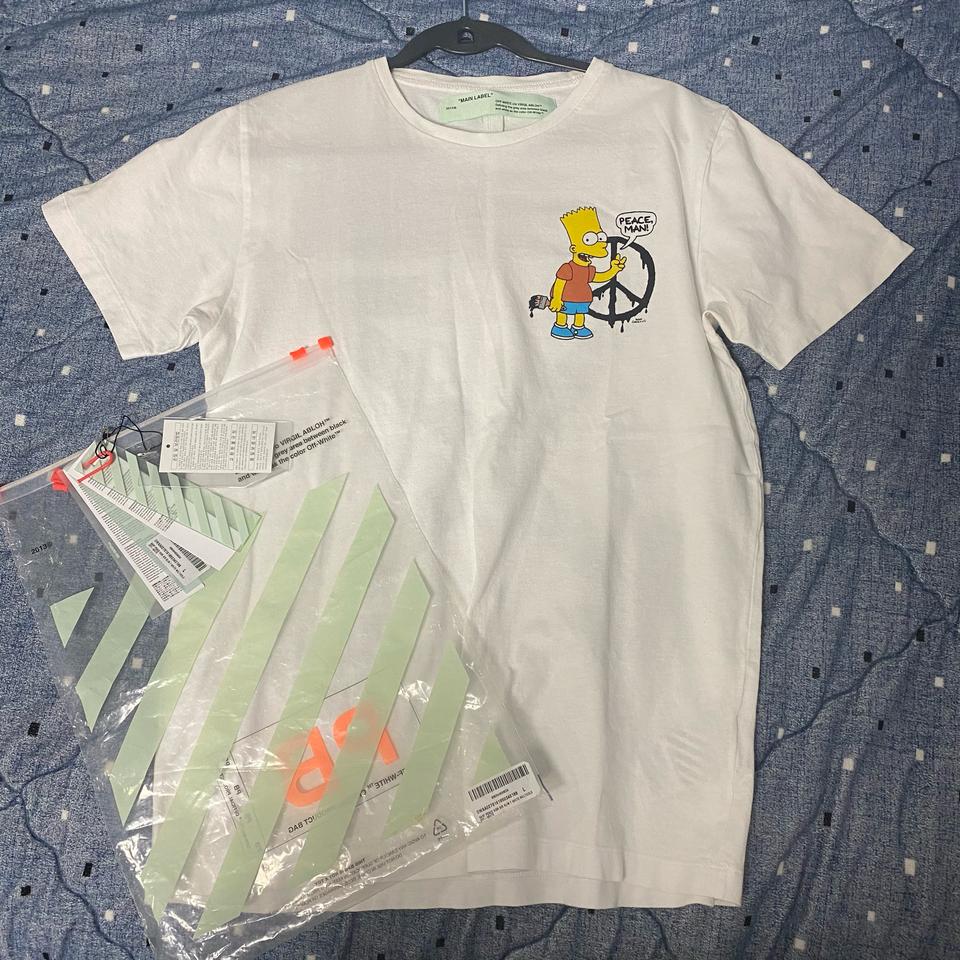 [L] 백화점판 오프화이트 심슨 반팔