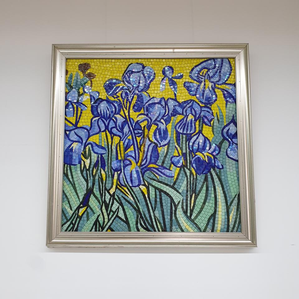 [전시품] 세상에서 하나밖에 없는 붓꽃 모자이크타일