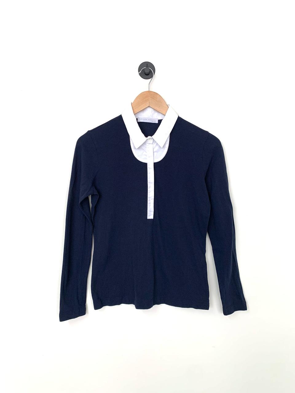 파비아나필리피 네이비 긴팔 티셔츠