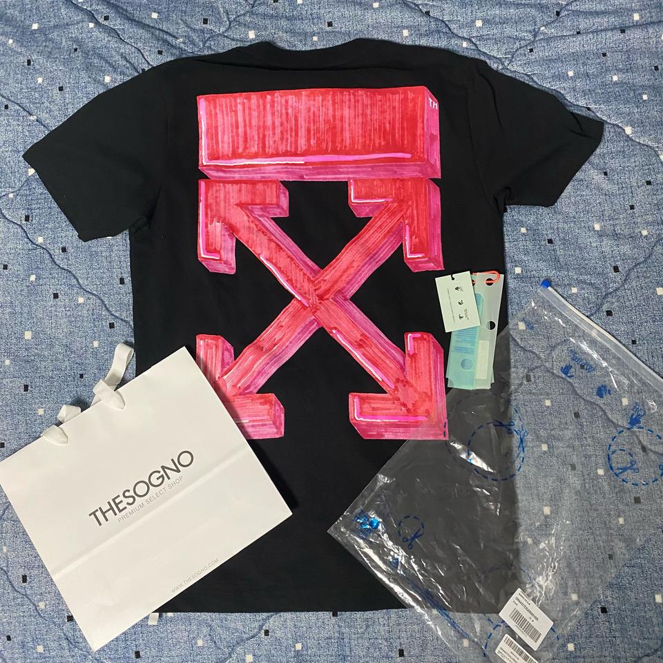 [100] 오프화이트 마커 반팔