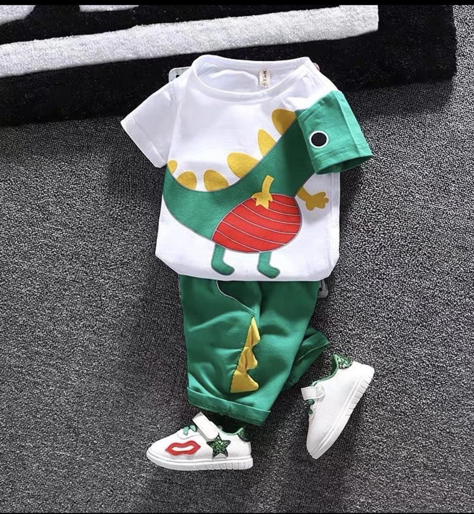 (미개봉 새상품) 남아 공룡 반팔 상하복