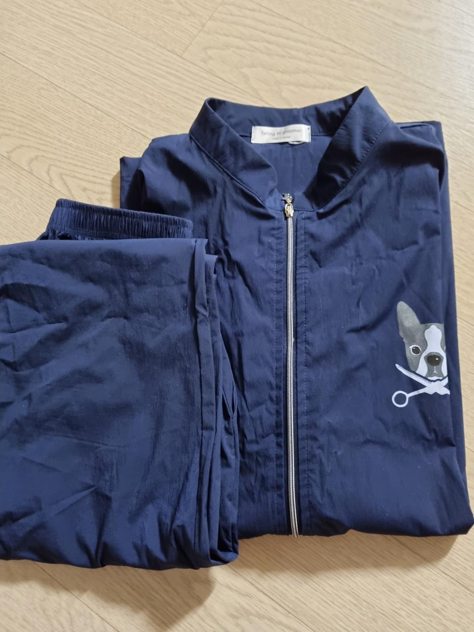 애견미용유니폼 반팔 여름용 m