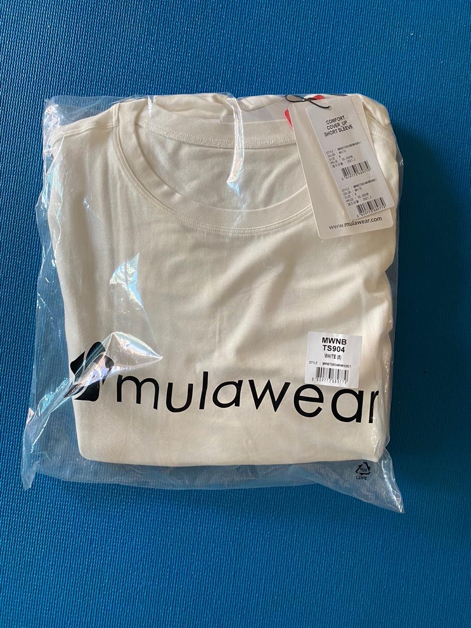 뮬라웨어 정품 요가복 여성 티셔츠 컴포트 커버업 화이트