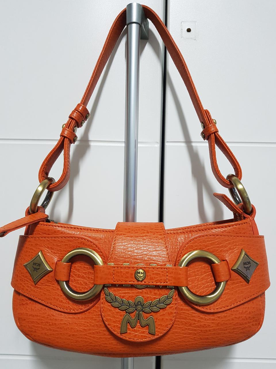 MCM 정품 가죽 숄더겸 토트백