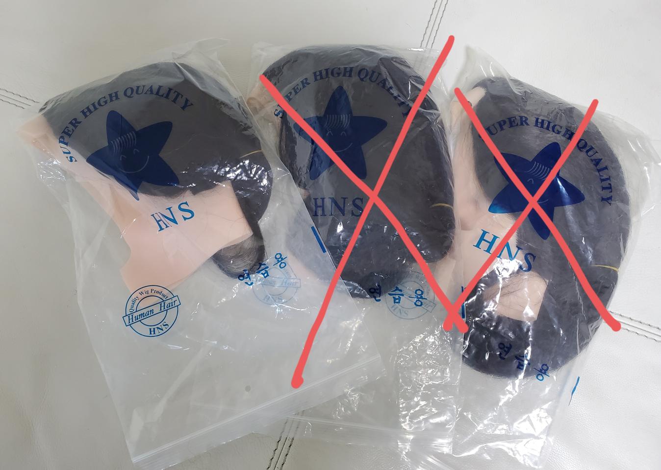 인모 덧가발 (새상품)