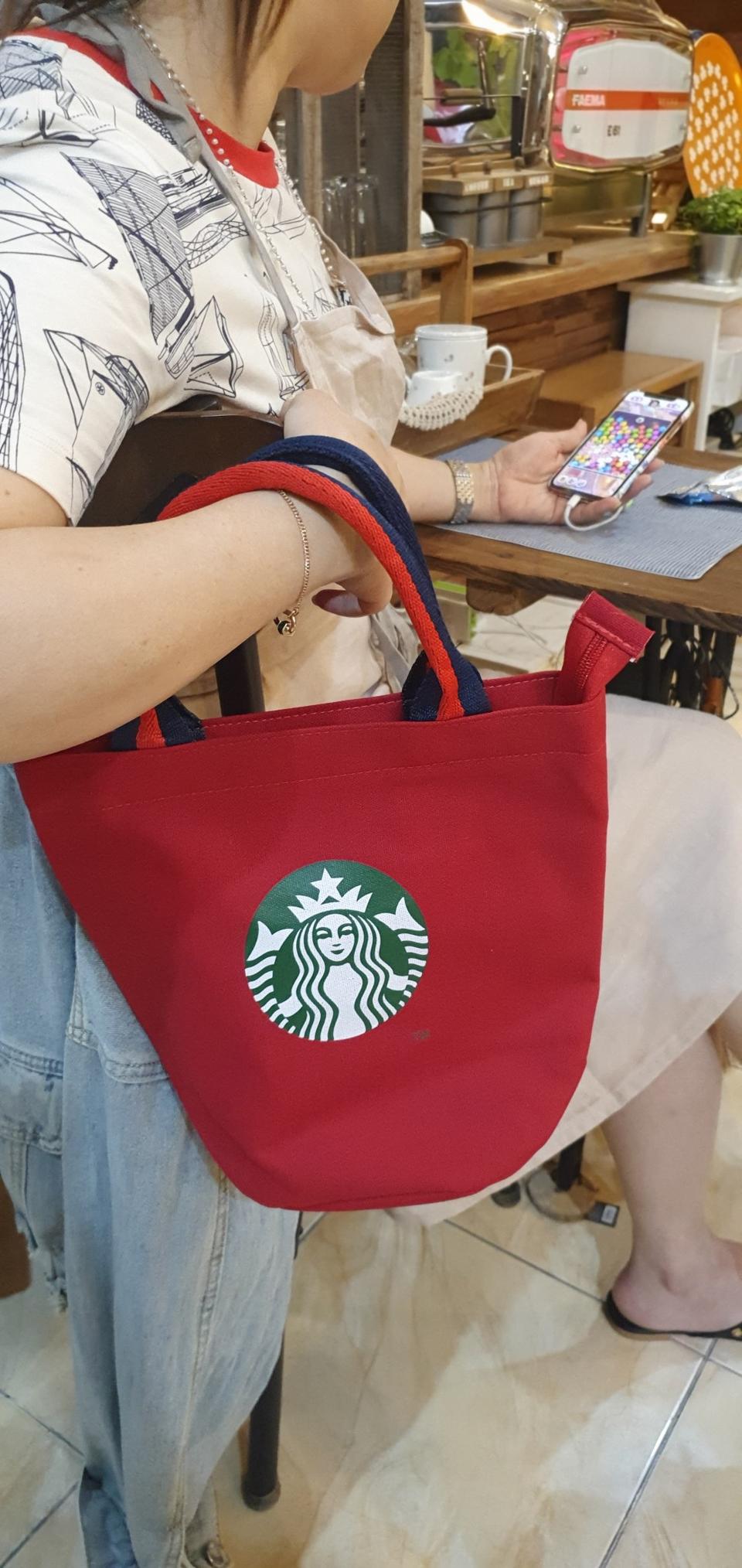 스타벅스 원형가방