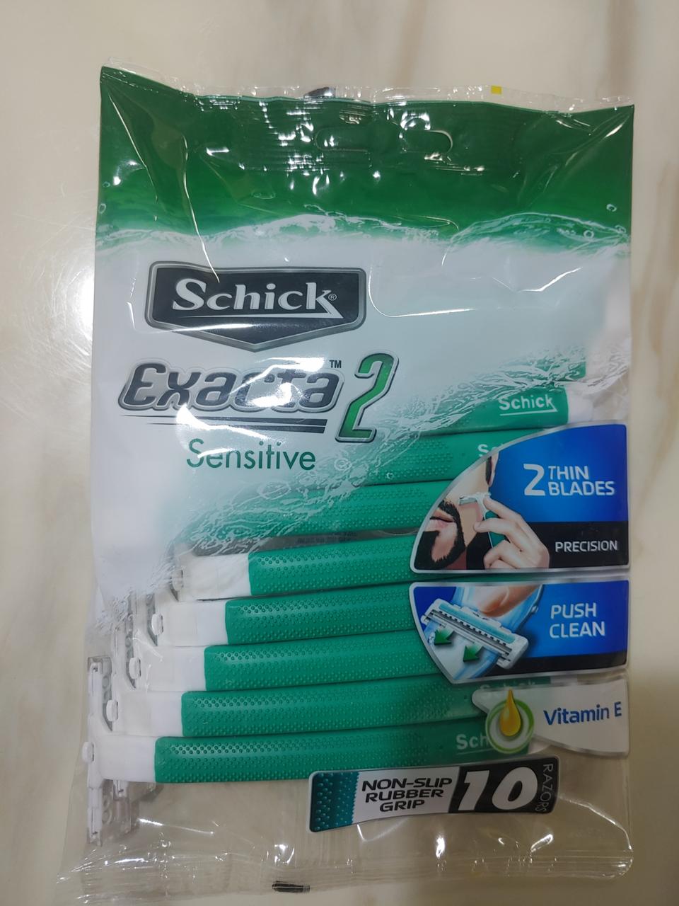 Schick] Exacta2 센서티브 일회용 면도기 10개