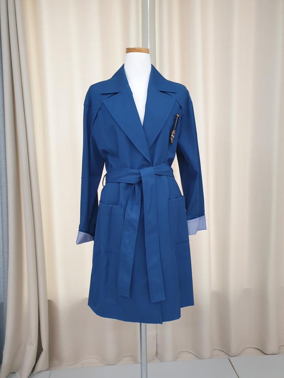 숲 55사이즈 블루색상 트렌치 코트