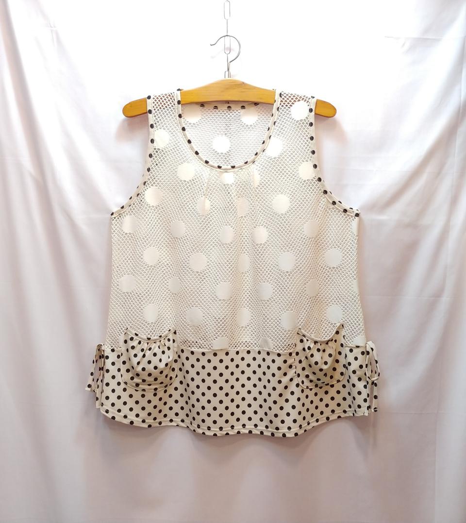 레이어드 망사 조끼