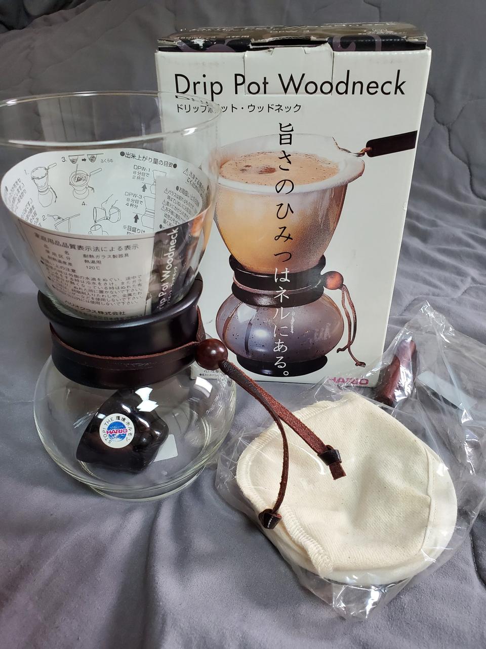 하리오 우드 넥 드립 팟