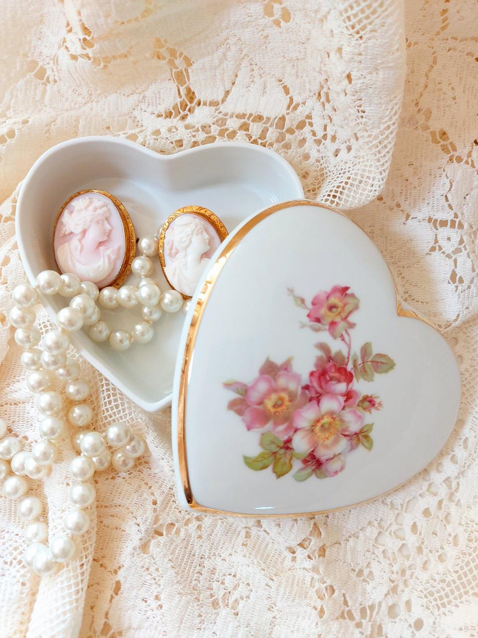 ❤앤틱소품 독일 바바리아 하트  보석함