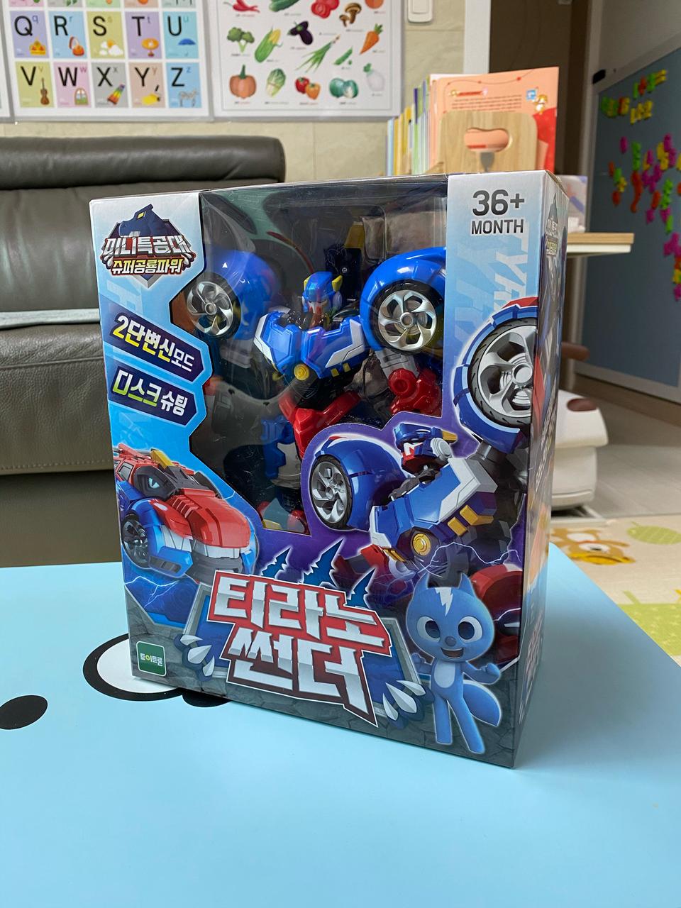 미니특공대 슈퍼공룡파워 티라노 썬더 로봇 장난감