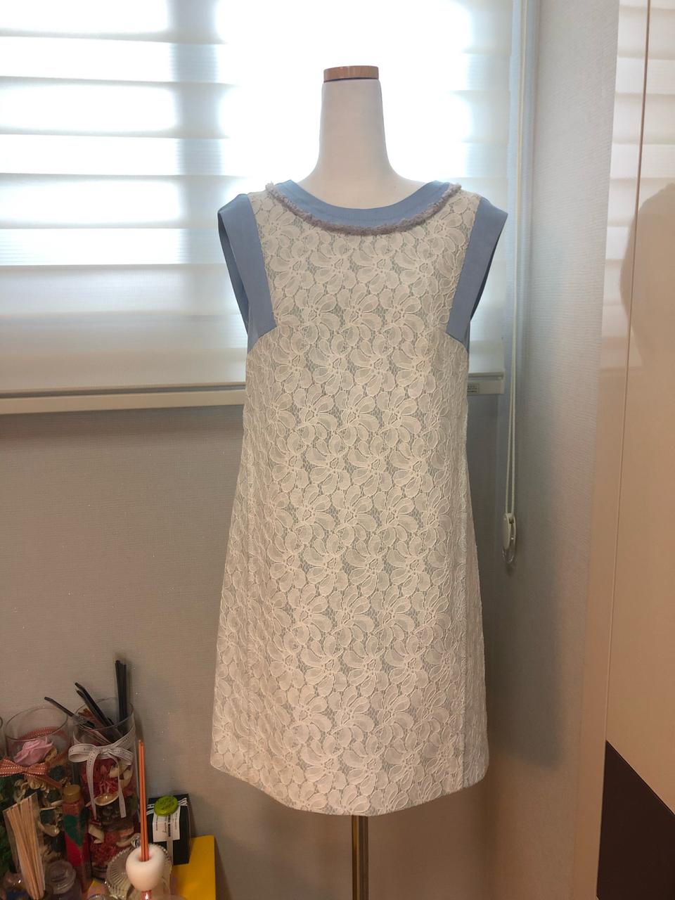 나이스크랍 데님 레이스 원피스