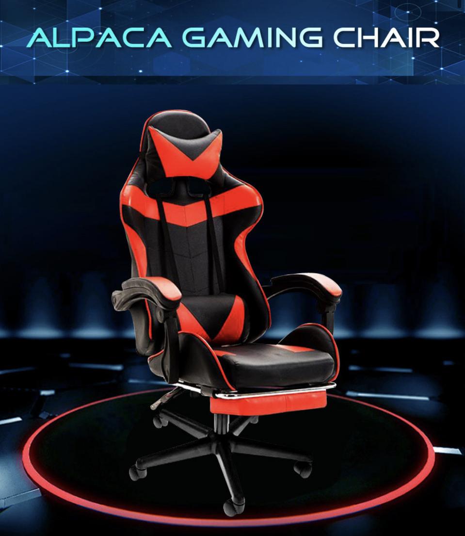 알파카 게이밍의자 pc방의자 프리미엄형 + 발받침