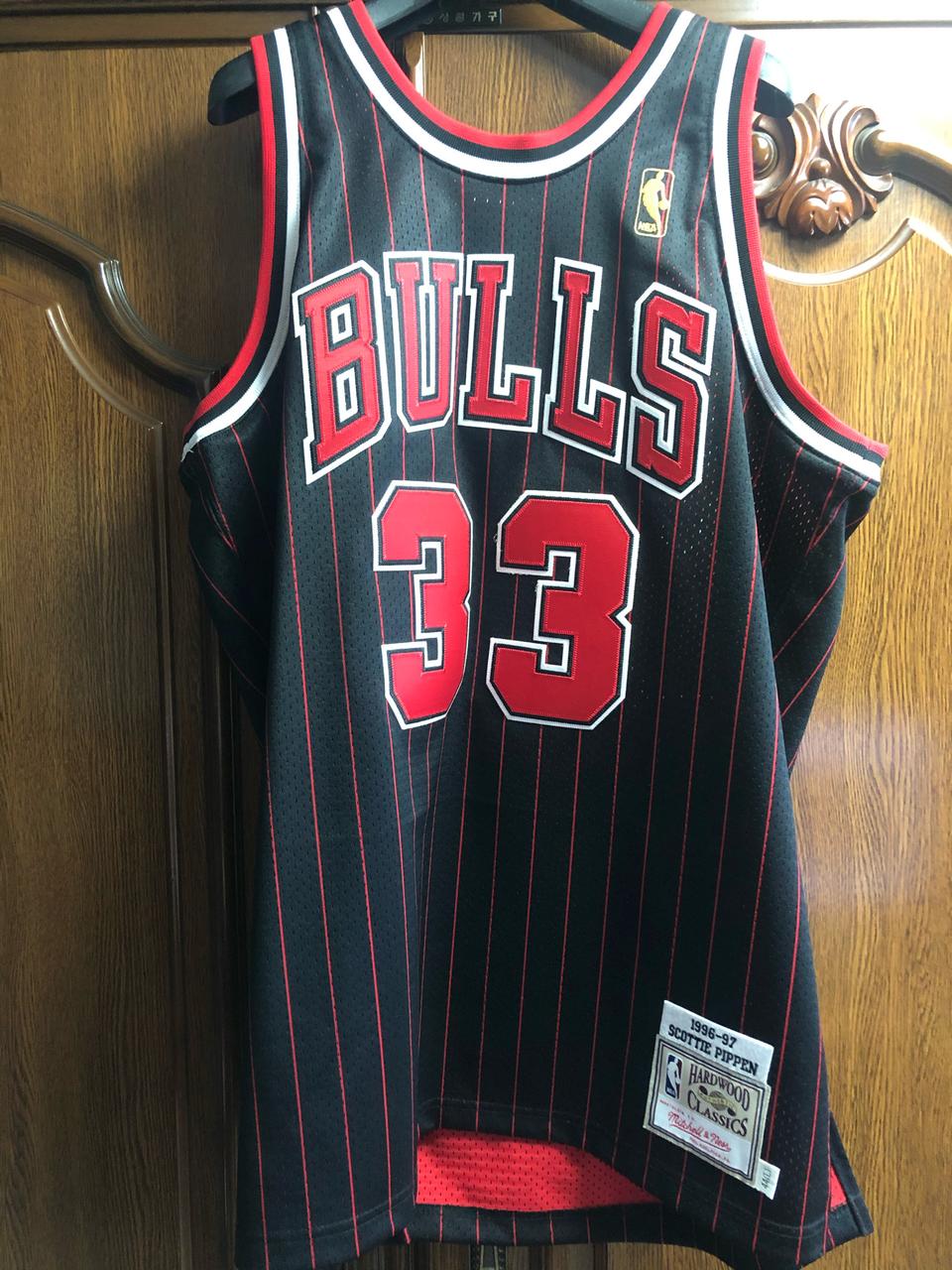 미첼앤네스 NBA져지 시카고불스 스카티 피펜 어샌틱져지 L사이즈