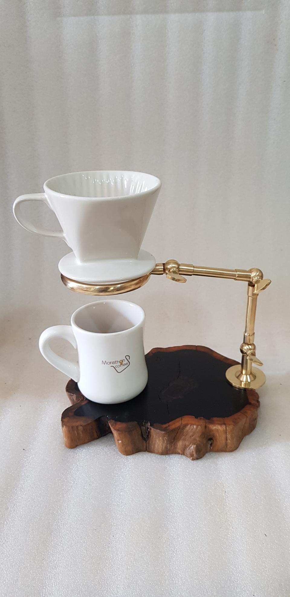 음핑고.보고테 원목 황동 커피 드리퍼