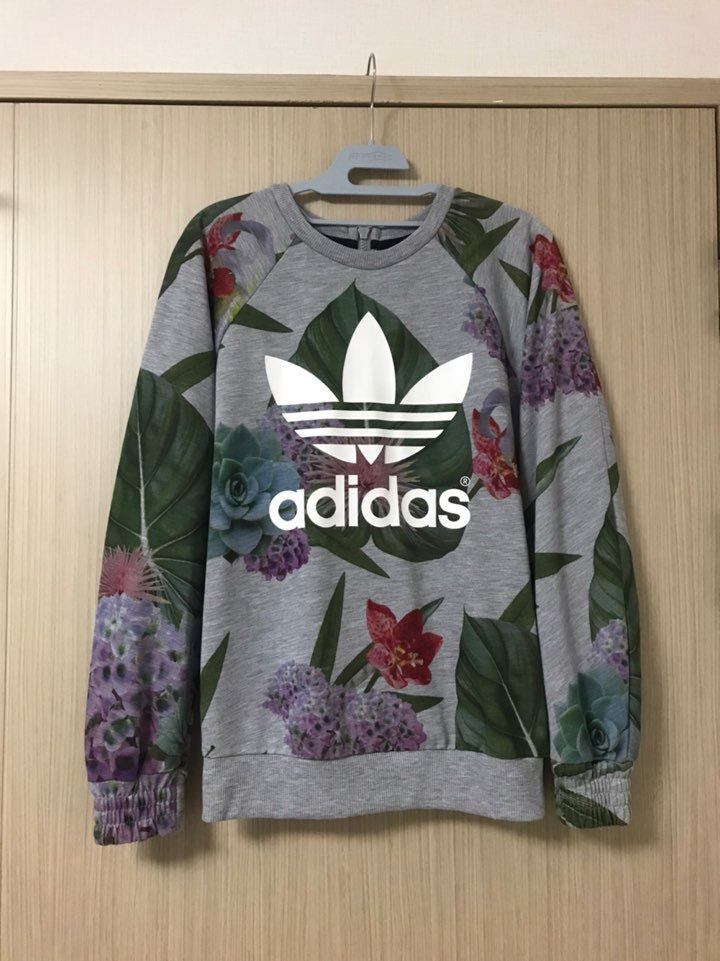 아디다스 플라워 맨투맨/ 저지점퍼